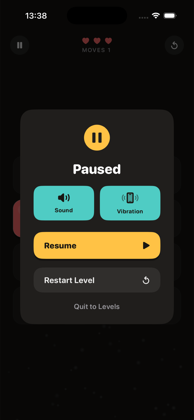 Gameplay: arrows sweeping off the board